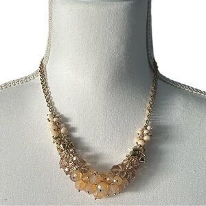 Limited Bauble Statement Necklace, Gold, Cream, Champagne tones